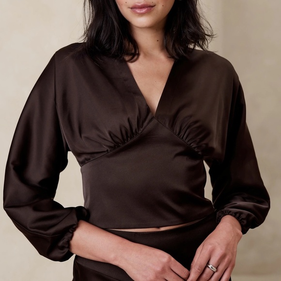 Banana Republic (2pc.) Full Sleeve Blouse & Matching Skirt Set NWT - Picture 2 of 12